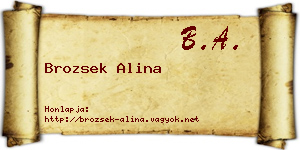 Brozsek Alina névjegykártya